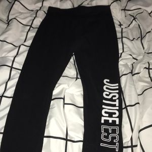 Justice leggings. (Worn once)